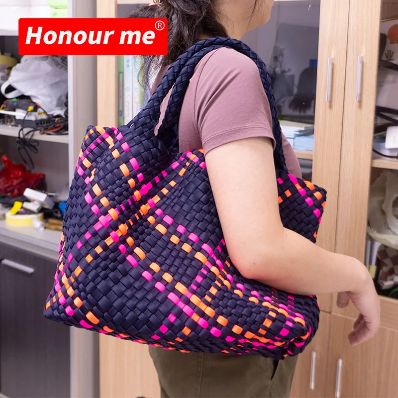 

2022 New style Custom Woven Neoprene handbag Beach tote Bag Ladies Shoulder Bag
