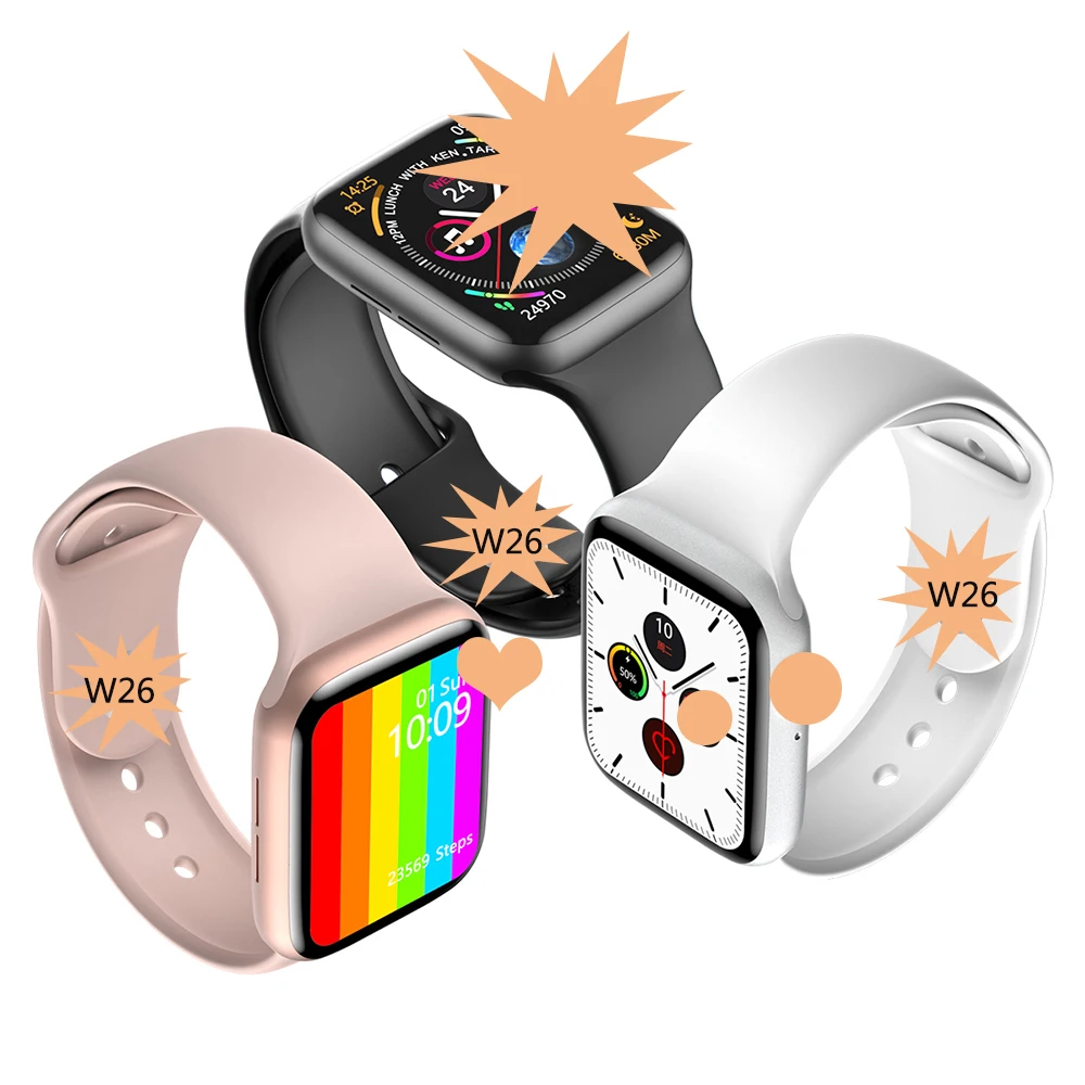 

W26 SmartWatch with Blood Pressure Body Temperature Test Call Reminder Reloj Inteligente ip68 Smart Watch