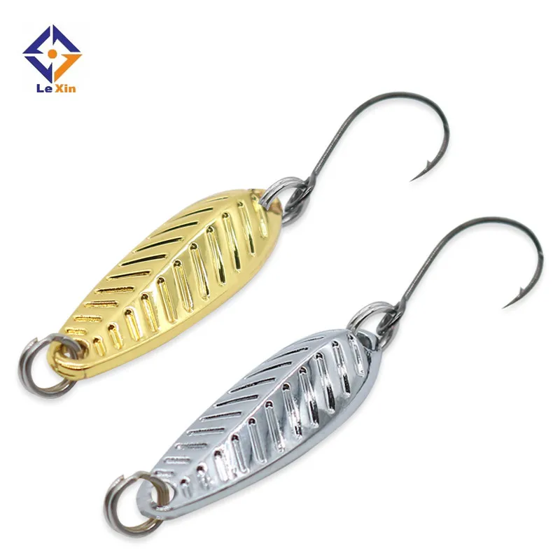 

High quality Artificial Swimbait 2.5g 25mm Metal Sequin Spoon Lure Fishing Trout Lures, Gold/sliver