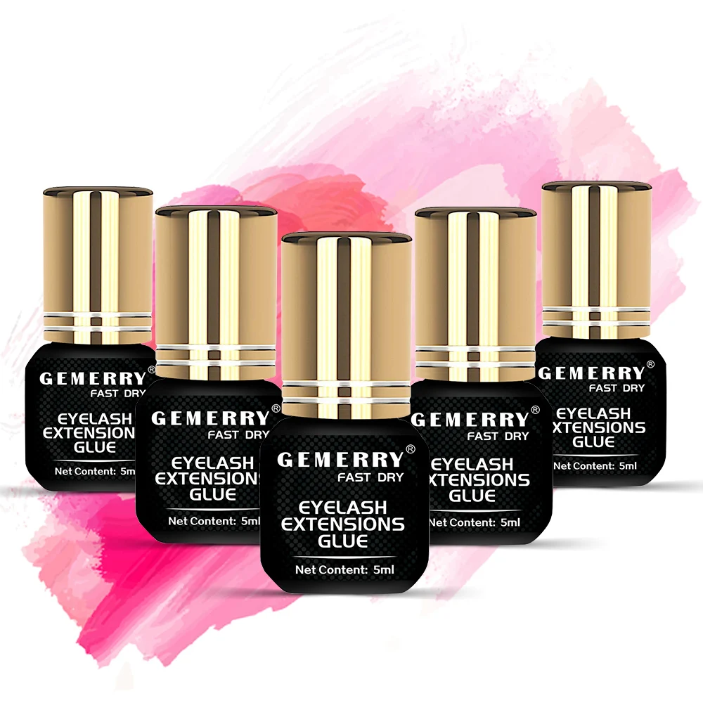 

Custom GEMERRY Glue 5ml 1-2 S Dry Time Cola Colle False Eyelash Extention Glu Makeup Tool Adhesive Ojos Olho Glue Bulu Mata