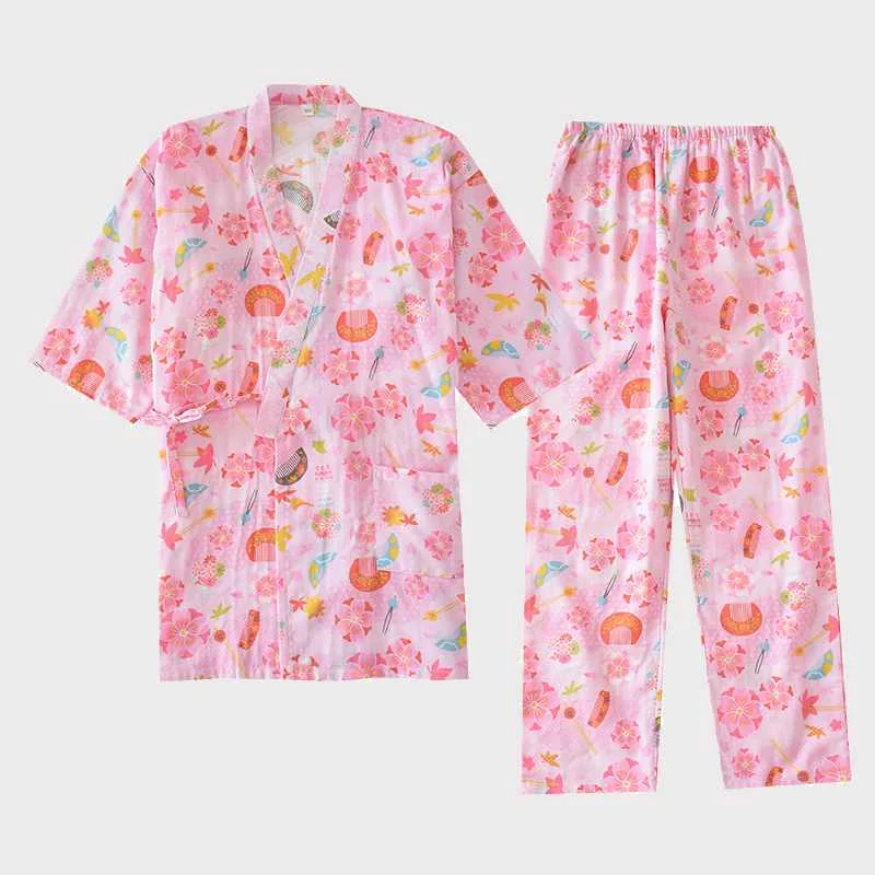 

women's sleepwear Women Two Pieces Pajama Sets 2021 New Floral Cotton Pajamas Set Clothing Wholesale