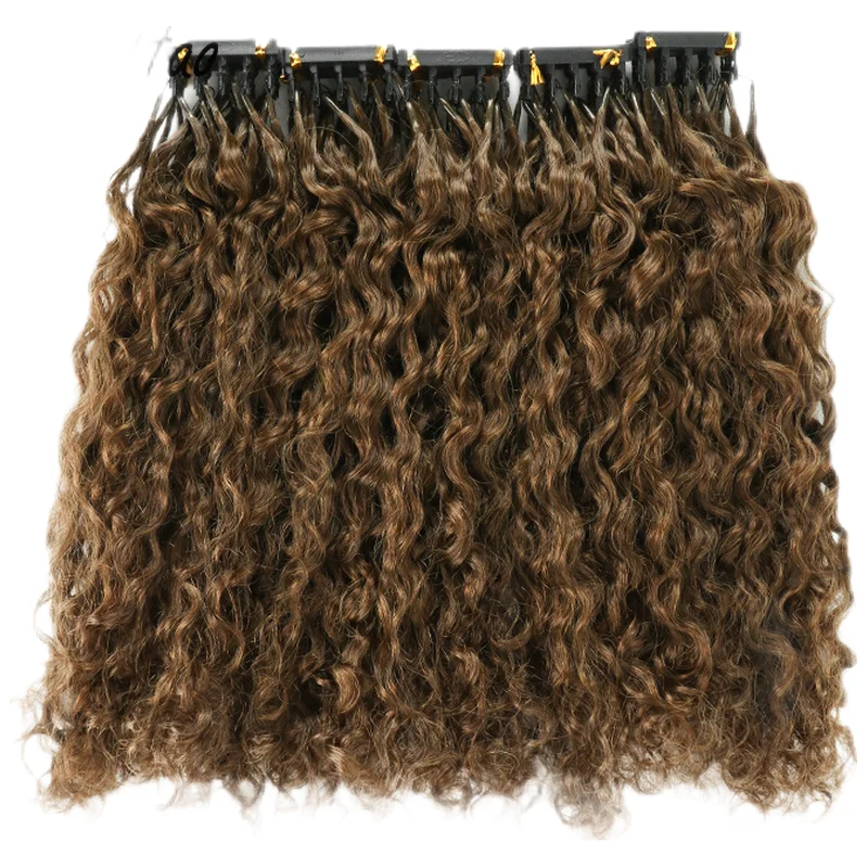 

Factory wholesale direct sales 6D hand-woven detachable color large volume real human hair extension