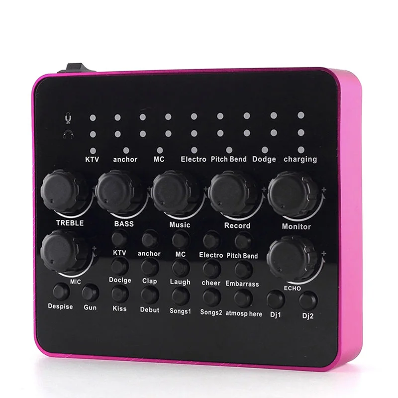 

Berani I20 Hot Sale External Stereo Studio USB Sound Card for Live Karaoke, Black