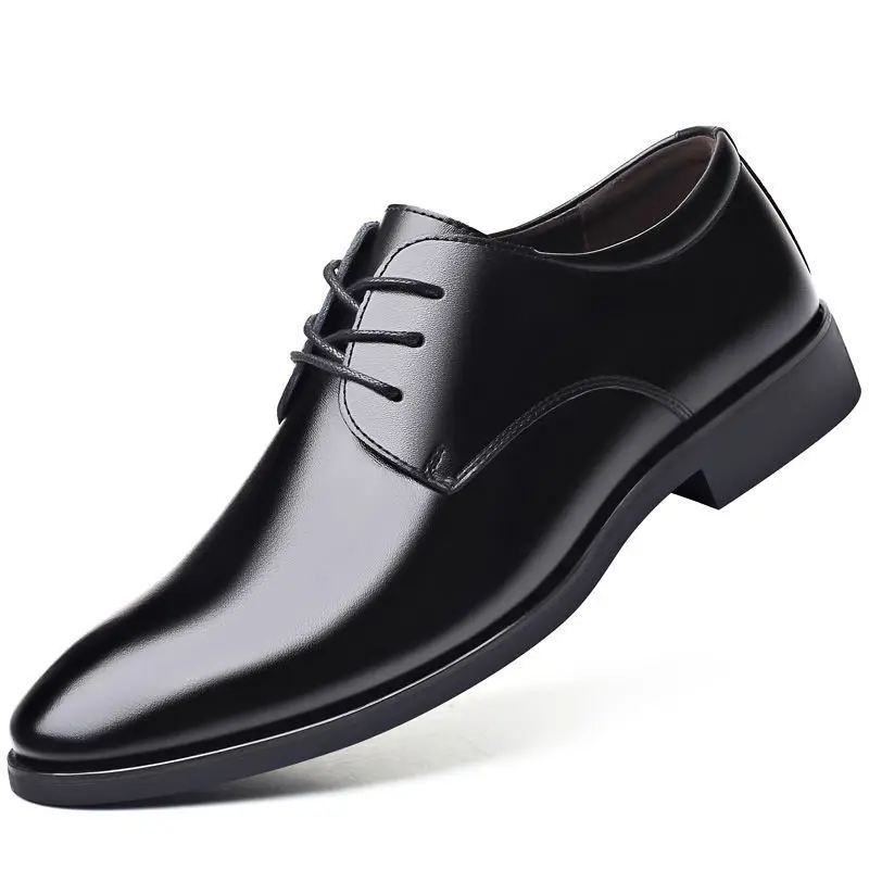 

Black Office Men's Formal Shoes British Gentleman Style Business Leather Shoes Men men leather shoes 2021