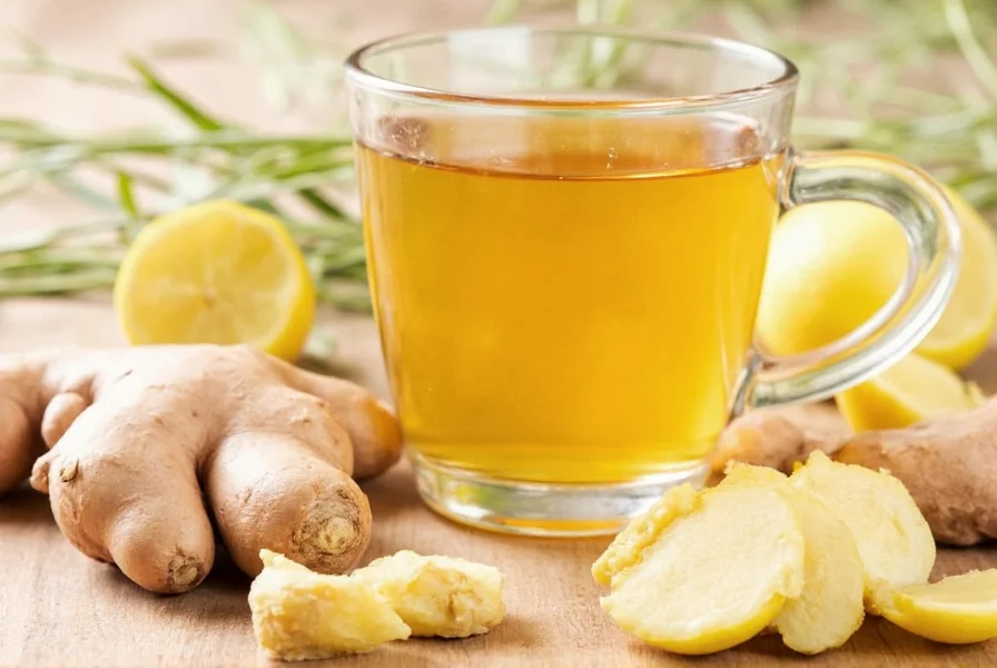 Comparison of fresh ginger root, dried ginger slices, and ginger powder in separate bowls