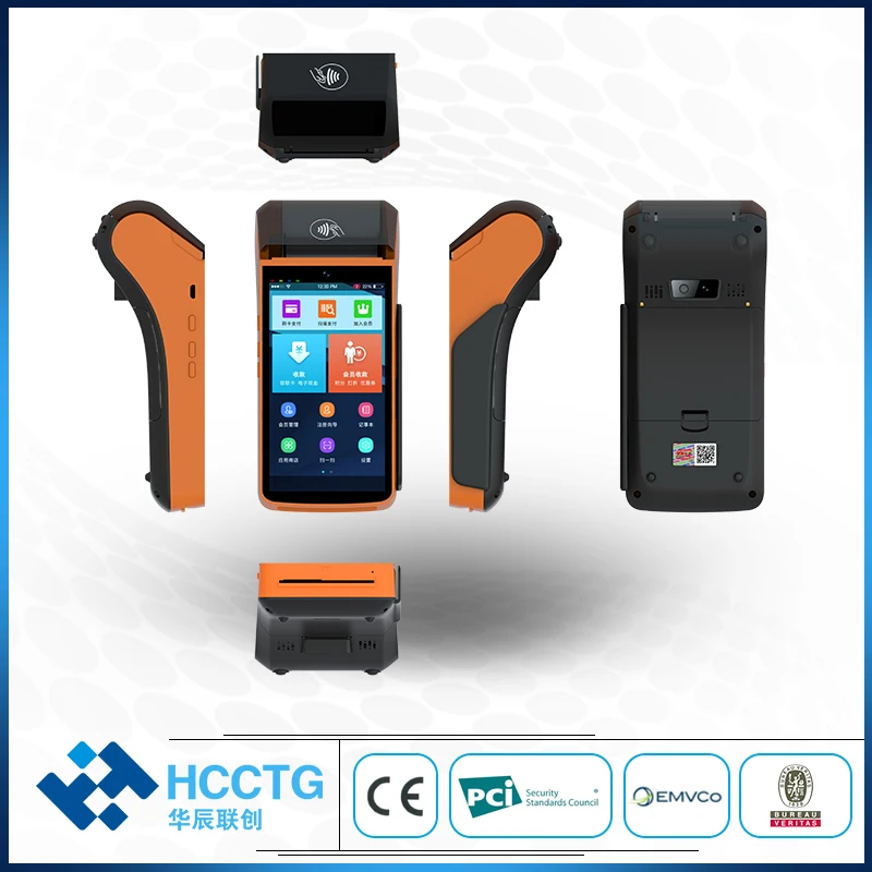 Portable Pos 4G Bluetooth Wifi NFC payment Pos cash Machine Build In Thermal Printer&Barcode Scanner P20L