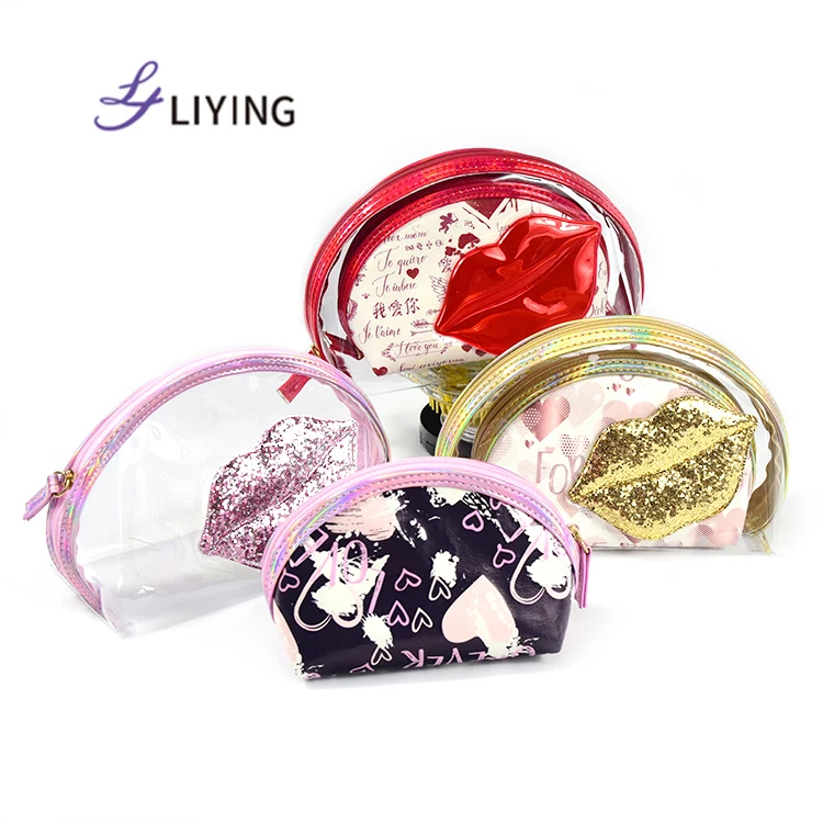 

Luxury Travel Make Up Bag 2Pc Lips Cosmetic Bag