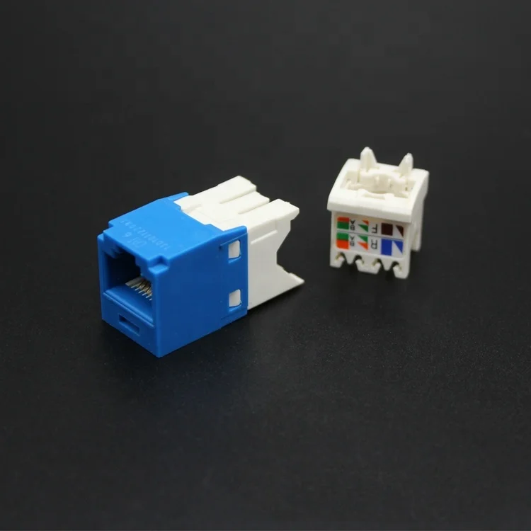 Snapin Dinrail Rj45 Keystone Jack Cat6 Utp 180degree Female