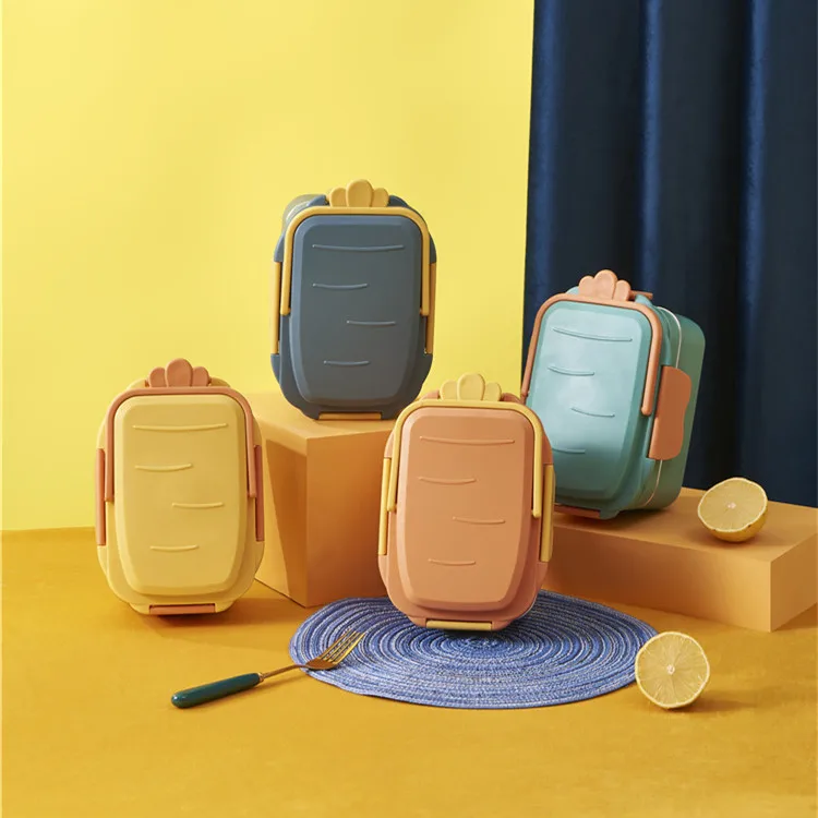 

Creative Cute Radish Portable Student Thermal Insulation Divided Double-layer Stainless Steel Bento Lunch Box for Kids, Orange,yellow,etc