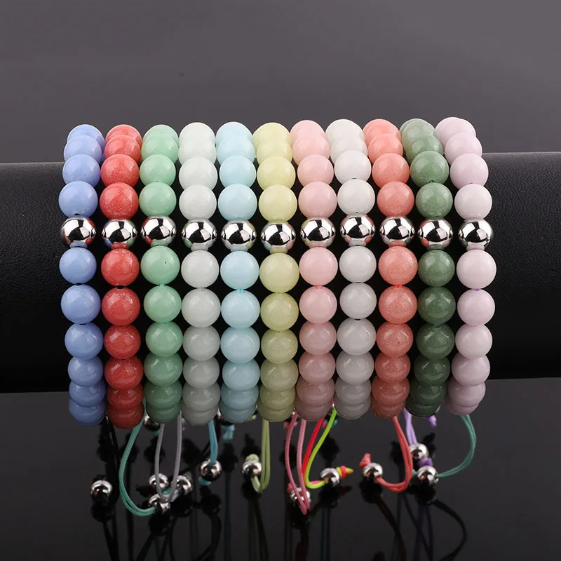 

New Fashion Fluorescence Luminous Glow Light Stone Beads Adjustable Bracelet Custom Jewelry For Women