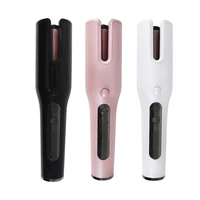

Wireless cordless rotating automatic hair curler wave style curling ceramic iron electric rechargeable LCD auto rollers curlers