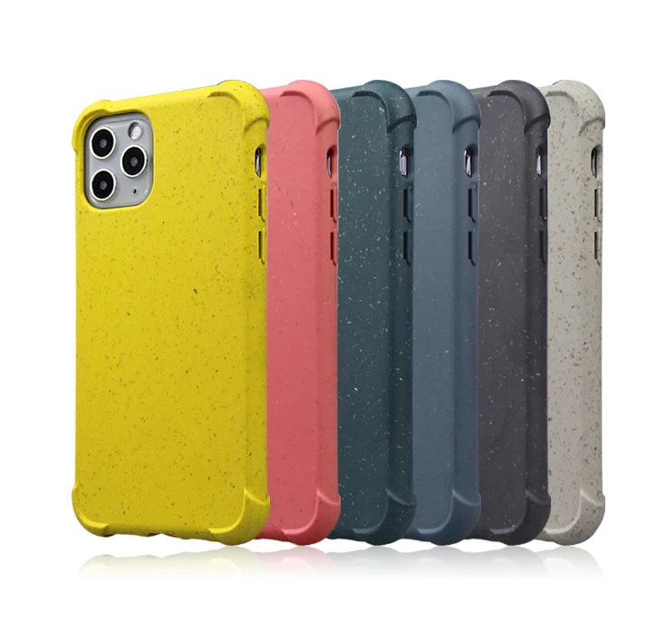 

For iPhone 11 Pro 100% Biodegradable Eco Friendly Shockproof Phone Case, Champagne, dark green, mint green, black, yellow, red