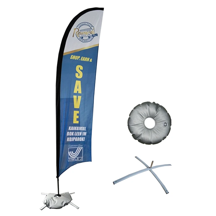 

100% Knitted Polyester Customized Outdoor Beach Flags For Sale