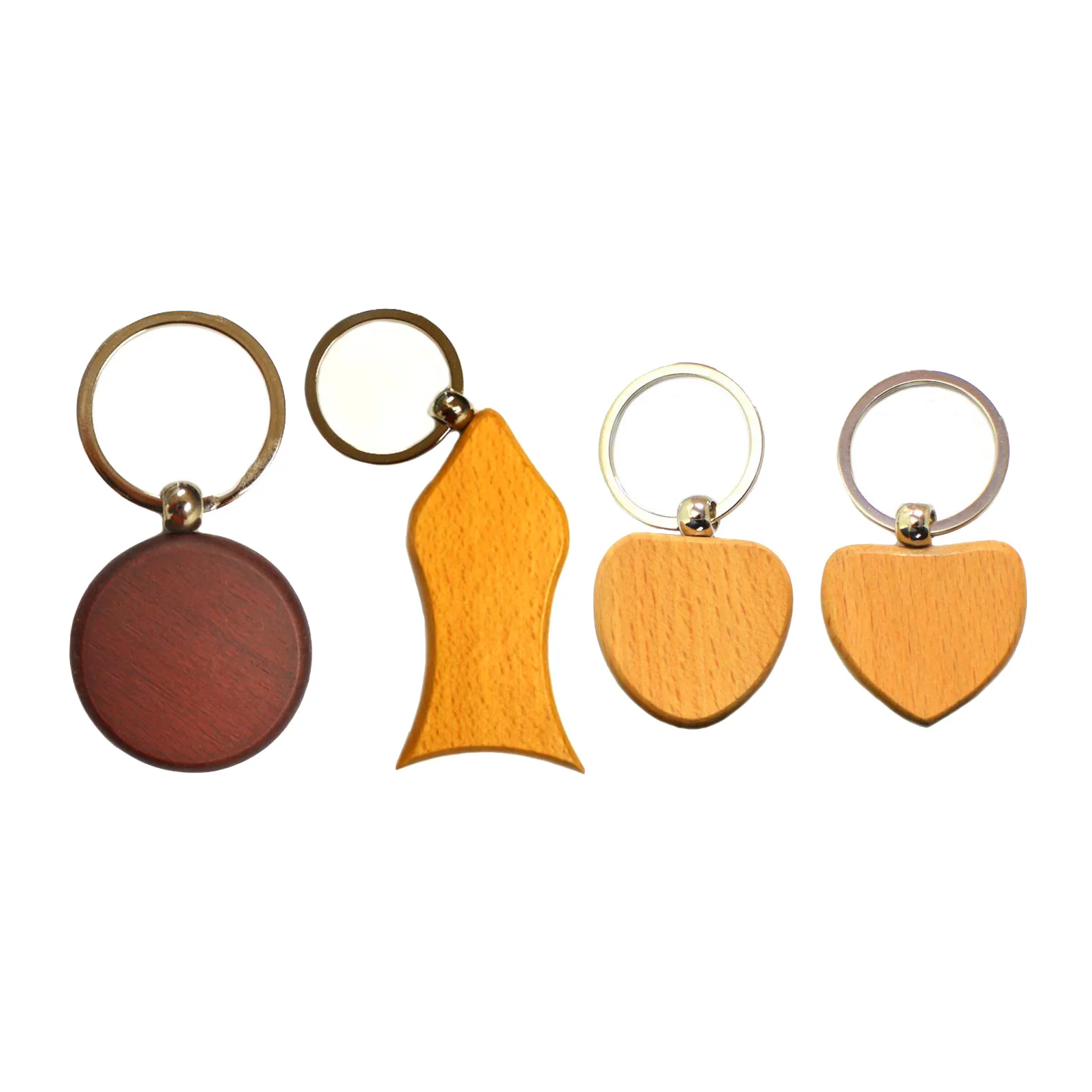 

Factory Direct Wholesale Magnetic Round Fish Natural Wooden Key Holder Custom Heart Shape Wood Keychain