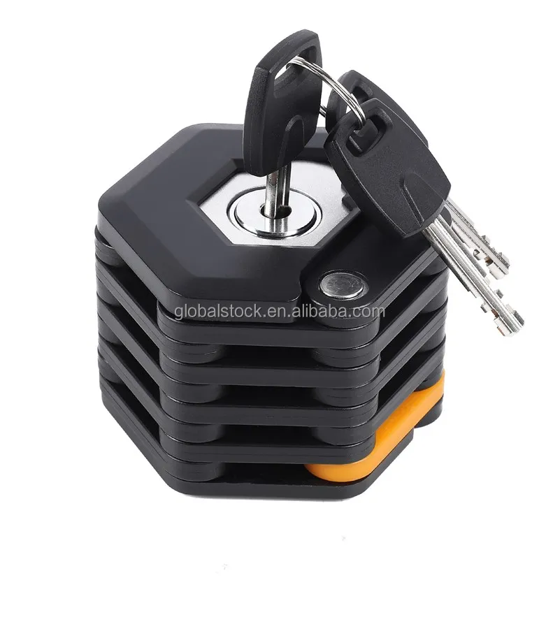 

Foldable Bike Lock Road Bicycle Hamburg Lock High Security Anti-Theft Scooter Electric Cycling Chain Lock, Picture shown