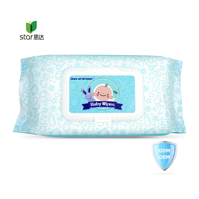 

Non-woven Material Disposable flushable Hand baby Wet Wipe