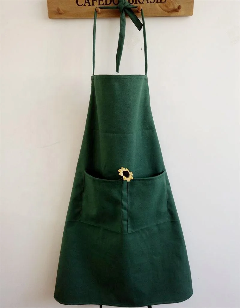 

SunYue Green Canvas Ceramic art Apron Painting Florist, Can be customized