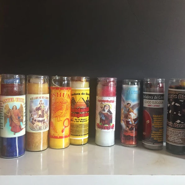 Big monastery Christmas countdown Christian stickers printed chakra spiritual ritual magic chime spell roaming paraffin wax jar orthodox church 7 day pillar scented money blessing prayer candles, magic human figure candle, Quincy spell drawing educational oxford transparent white glass candle, custom new year countdown mahogany apple inspirational weeping tree loose magic fall sent red poison peace aroma candle suppliers