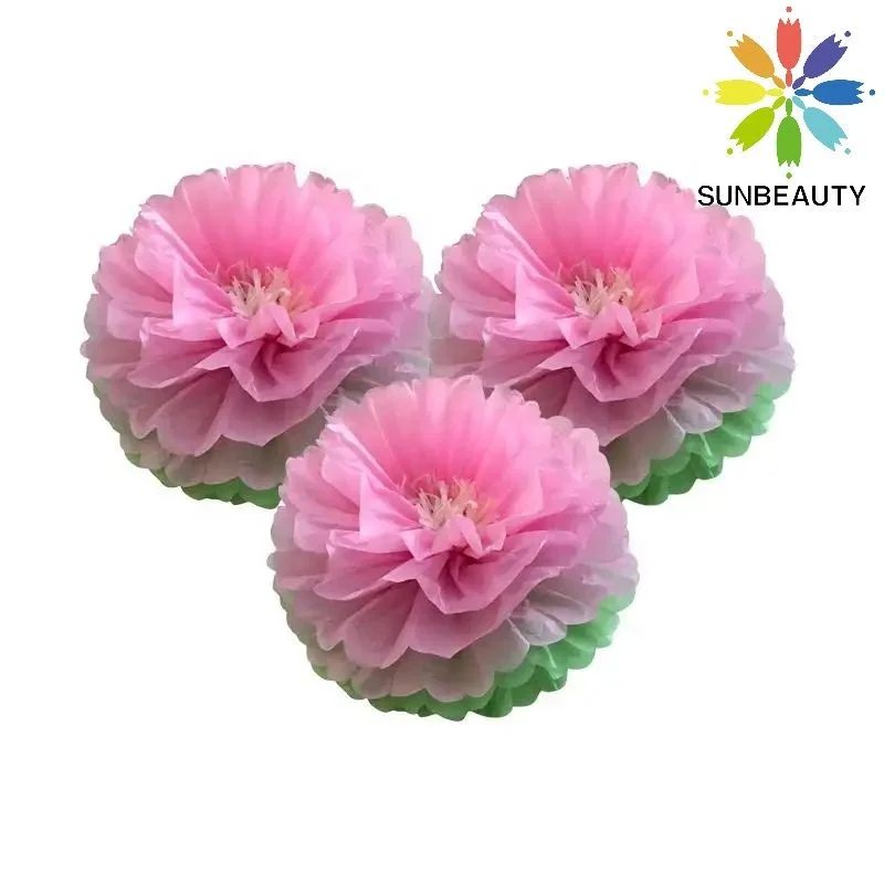 

Sunbeauty paper party decorations wholesale POM POMS Christmas Wedding Birthday Tissue Paper flowers