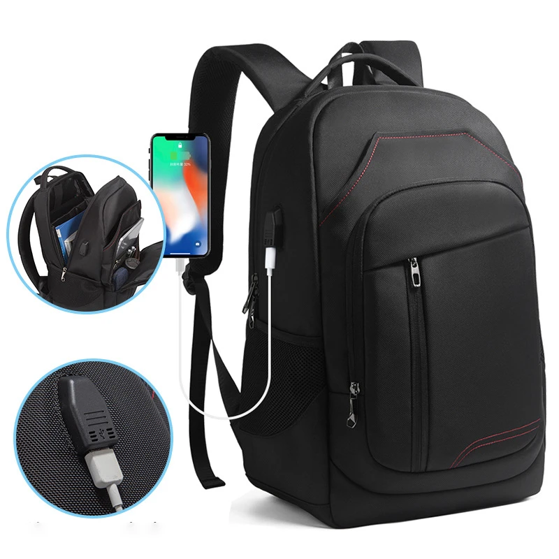 

RTS High quality leisure business waterproof polyester USB laptop backpack bag for man, Customized color