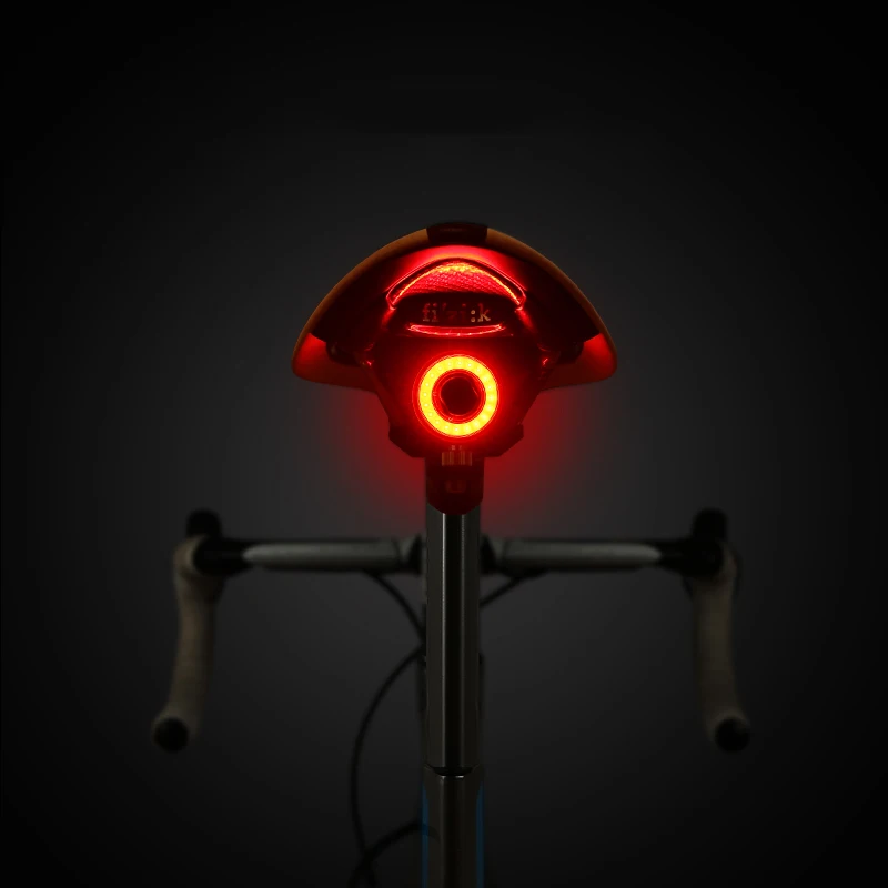 

New Design USB Charging Smart Bike Taillight High Brightness Rechargeable Rear Bicycle Brake Sensor Led Light, Black