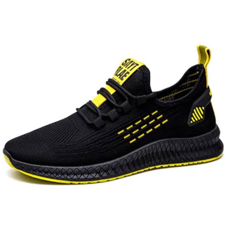 

New summer men breathable mesh casual sneakers, Yellow, white, orange