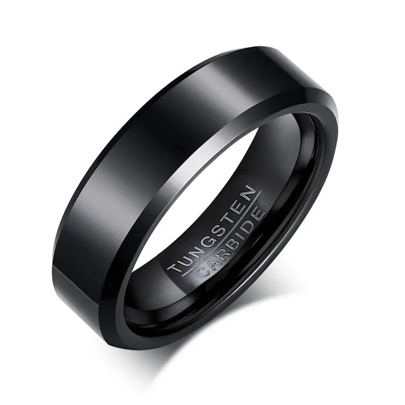 

New Tungsten Steel Men's Ring Korean Version Fashion Jewelry for Wedding Engagement Gift or Party Made with Stainless Steel