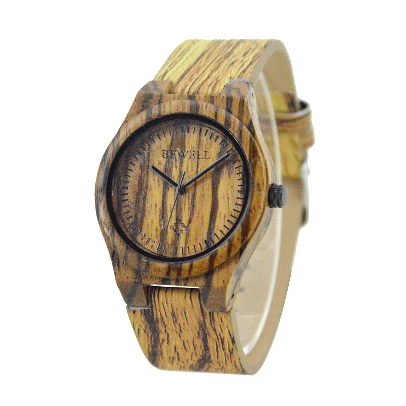 

Cheap wooden leather watch women custom logo wood watch PU leather strap wooden leather watches for discount sale