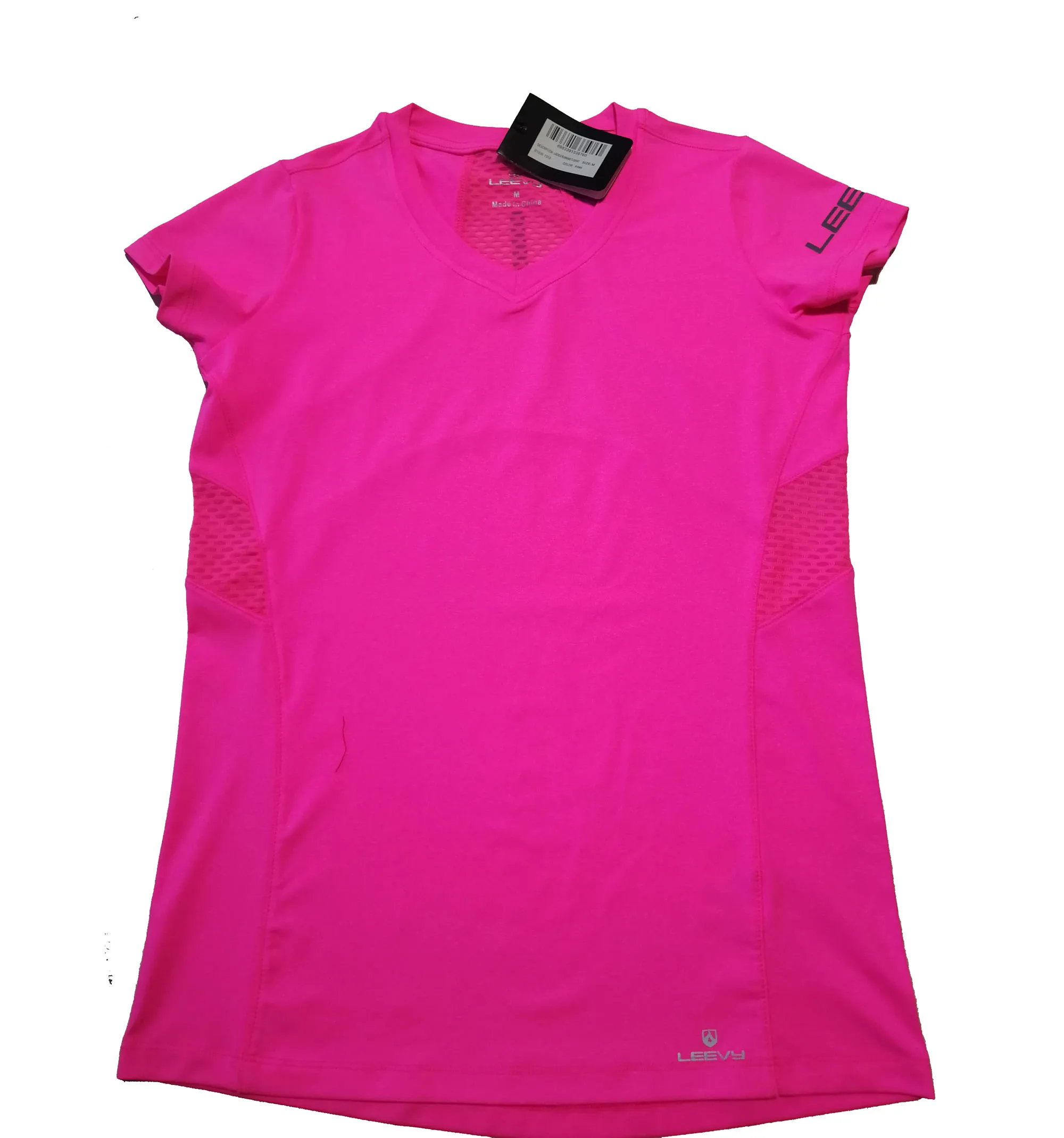 

Wholesale Women's Running Mesh T-Shirt quick dry breathable running TOP Training & Jogging Wear Gym Fitness Top, Black