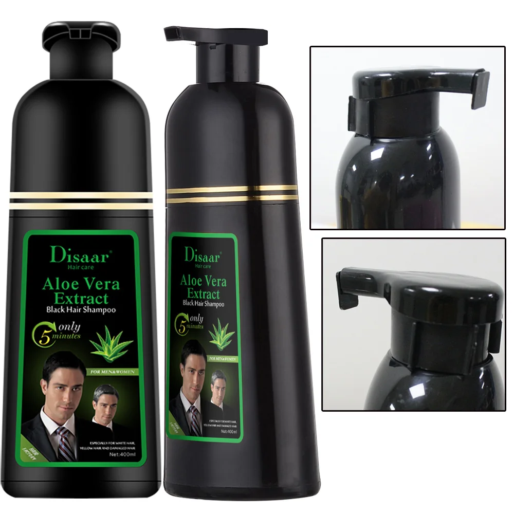
400ml Wholesale Cover Grey Hair Morocco Argan Oil Fast Magic Black Hair Shampoo For Adults Hair Dye 