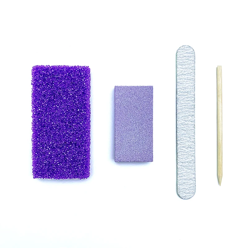 

200Sets/Case 4PCS Disposable Manicure Pedicure Set Pedi Kit Nails Salon Purple, Purple or yellow