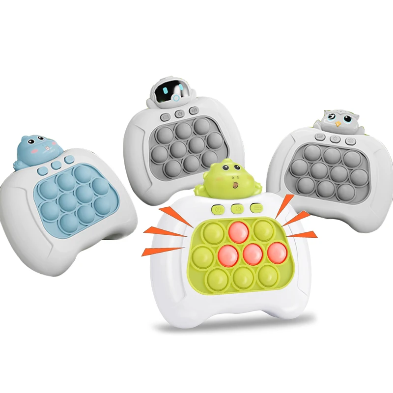 

Light Up Sensory Fidget Toys Bubble Handheld Owl Astronaut Dinosaur puzzle quick pop Fast Push Game