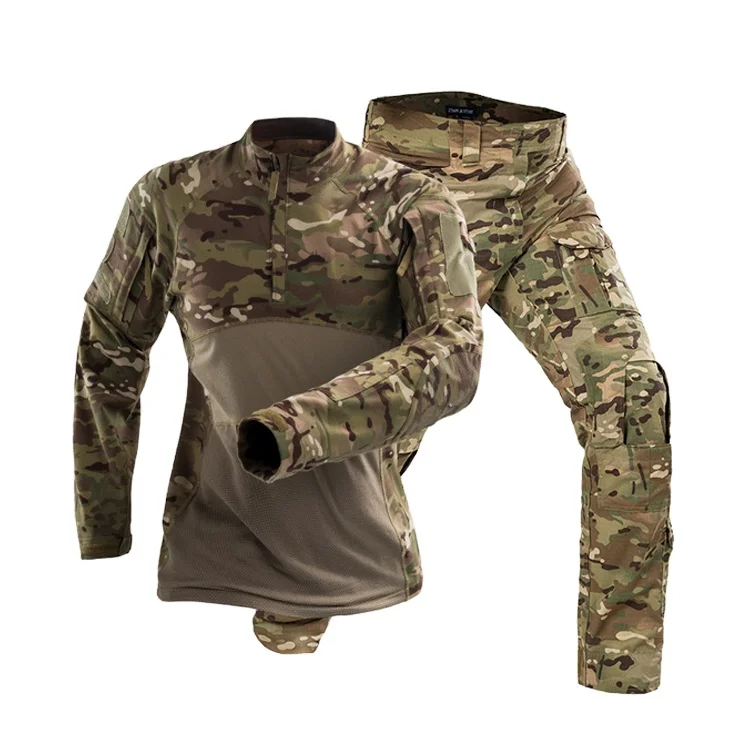 

OEM Service Outdoor CP Camo Tactical Suit Long Sleeve Frog Suit Uniform, Customized