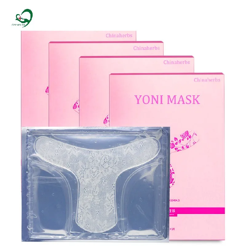 

Chinaherbs t menbrane balance skin tone lady vaginal repair yoni detox jelly sheet mask vagina smooth lightening collagen patch, White color