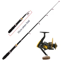 

fishing rod telescopic and reel combo set carbon fiber for sea fishing rod with wheel in stock