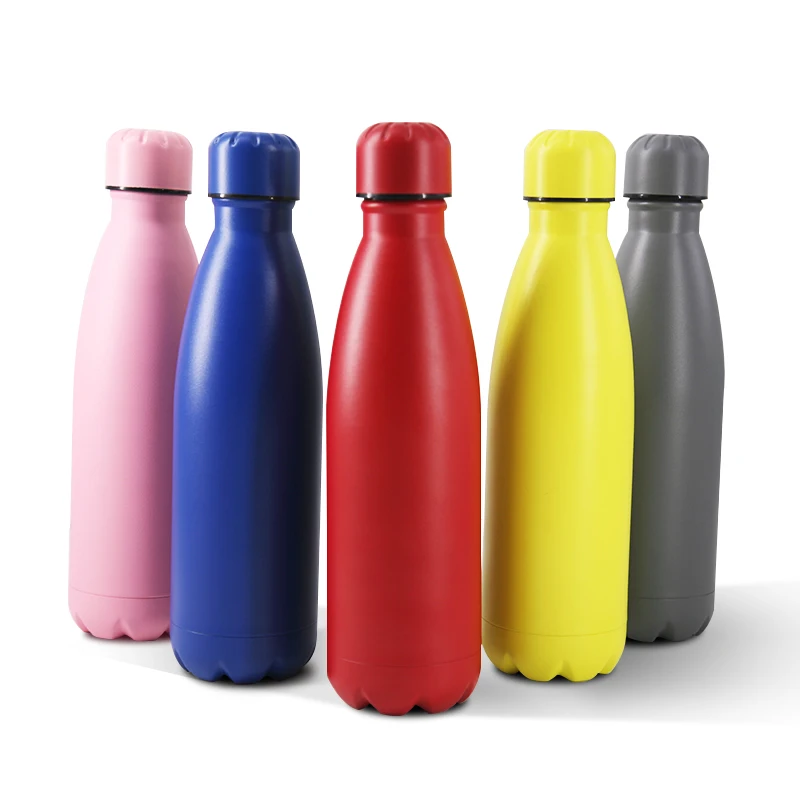 

17oz vacuum insulated cola shape tumbler promotion water bottle, Silver , red, green, black etc