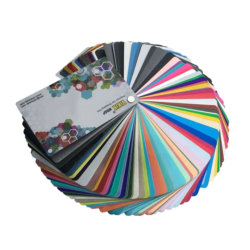 

Swatch Sample book Car Wrapping film color sticker Premium foils 120colors available all popular wrap auto PVC vinyl Color card