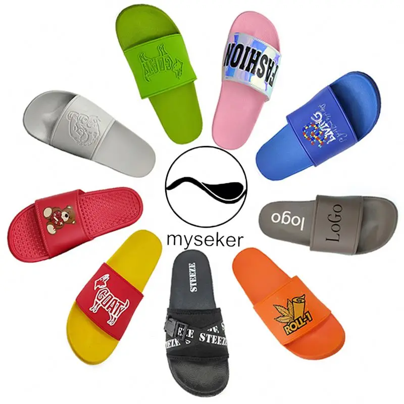 

Logo Slippers Custom Sheets Size 43 Adult Rubber Cute 2020 Yiwu Printed Pvc Slide Eva Sole For 10 Pairs Of Slipper Mould 3D, Customized color