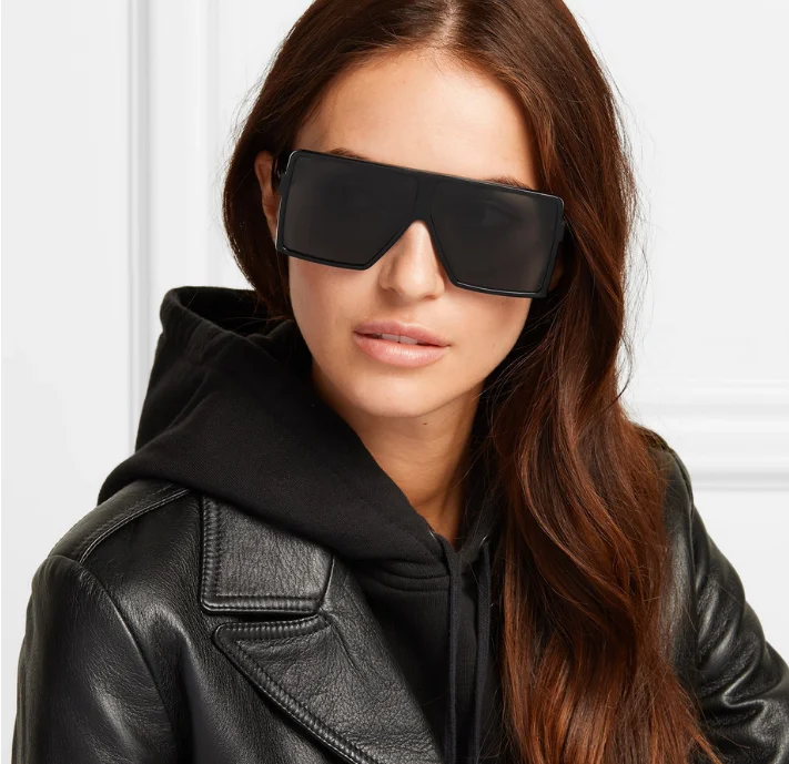 

Wholesale Brand Designer Fashion Plastic Big Square Frame Oversized Trendy Unisex Sun Glasses Shades Sunglasses2021