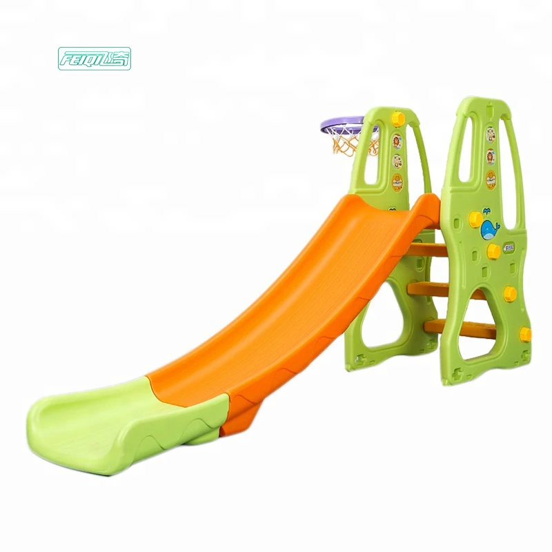

Beautiful Color Plastic Slide and Swing Set for Baby Play Made in China, Color/pink/green