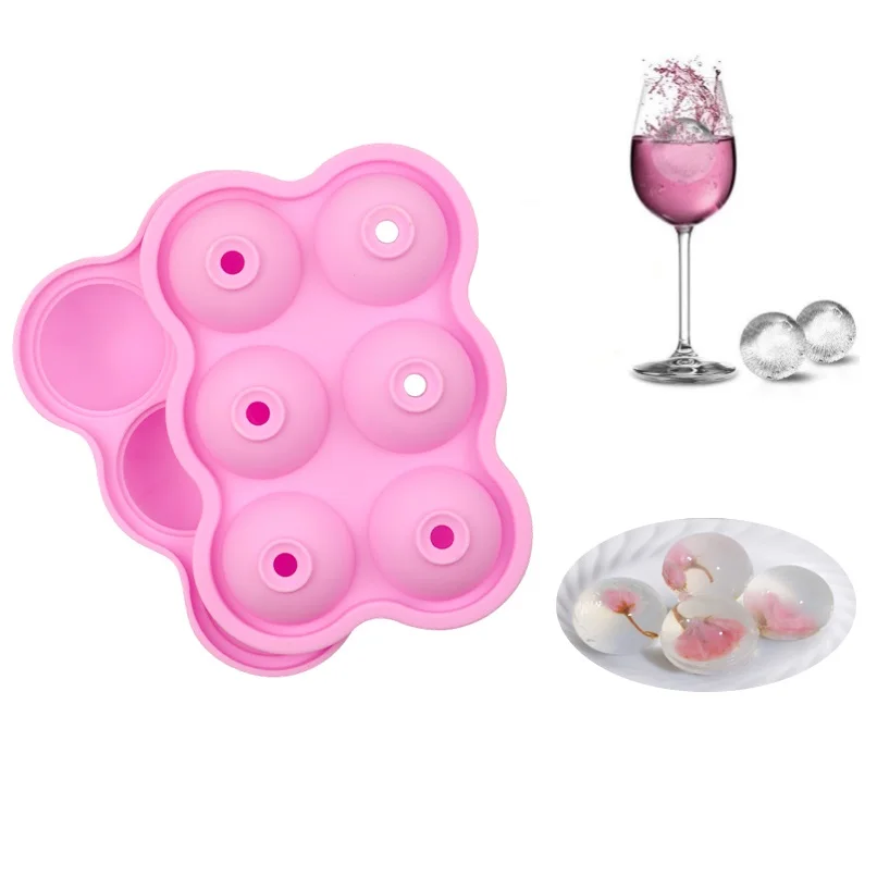 

Round silicone ice ball mould jelly whiskey silica gel ice pop hockey box lid resin mold silicone ice cube trays