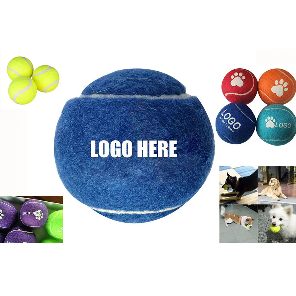 

Custom Printed Logo 2.5" Pet Tennis Ball Eco Friendly Soft Natural Rubber Tennis Ball Stuffed Pet Dog Toy