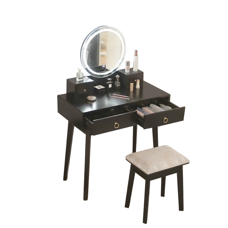 Vanity Set with Lighted Mirror with 3-Color Touch Screen Dimmable Mirror