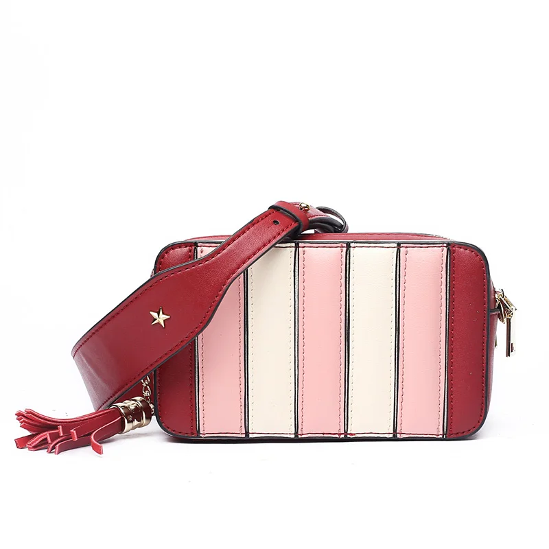 

New Leather Handbags Cowhide Camera Bags Wild Shoulder Messenger Bag, 3 color