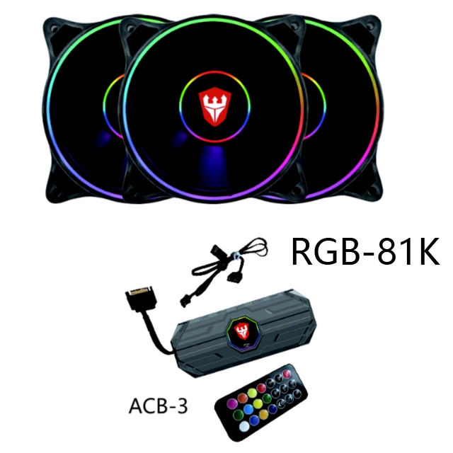 

SATE-Case computer fans with control board Computer RGB FANS KIT RGB-81K 3PCS FOR SET