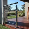 Outdoor Area Horizontal Rod Railing Post Design