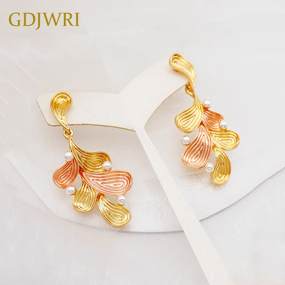 

GDJWRI TC24 wholesale discount accessories luxury women trendy drop unique high quality bulk rose gold earrings, Picture shows