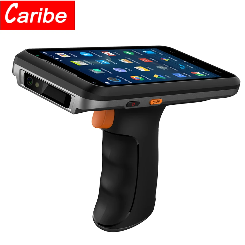 

CARIBE PL-55L 2D Zebra 4710 Barcode QR code Scanner with Pistol Grip RAM 2GB ROM 16GB Android 8.0
