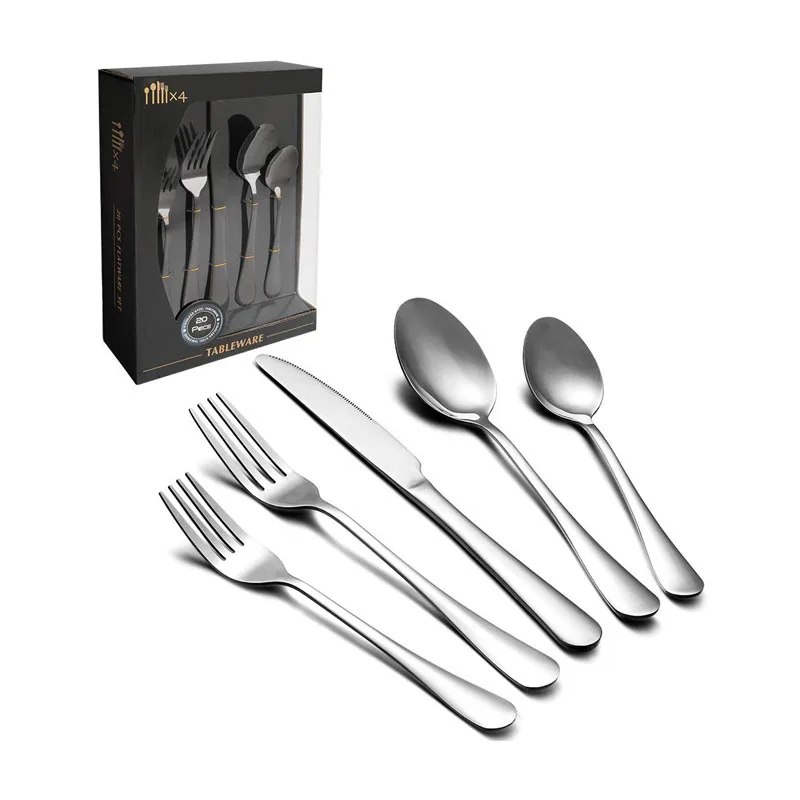 

High Quality 20pcs Gold Cutlery Set Flatware Colorful Stainless Steel Cutlery Set, Golden