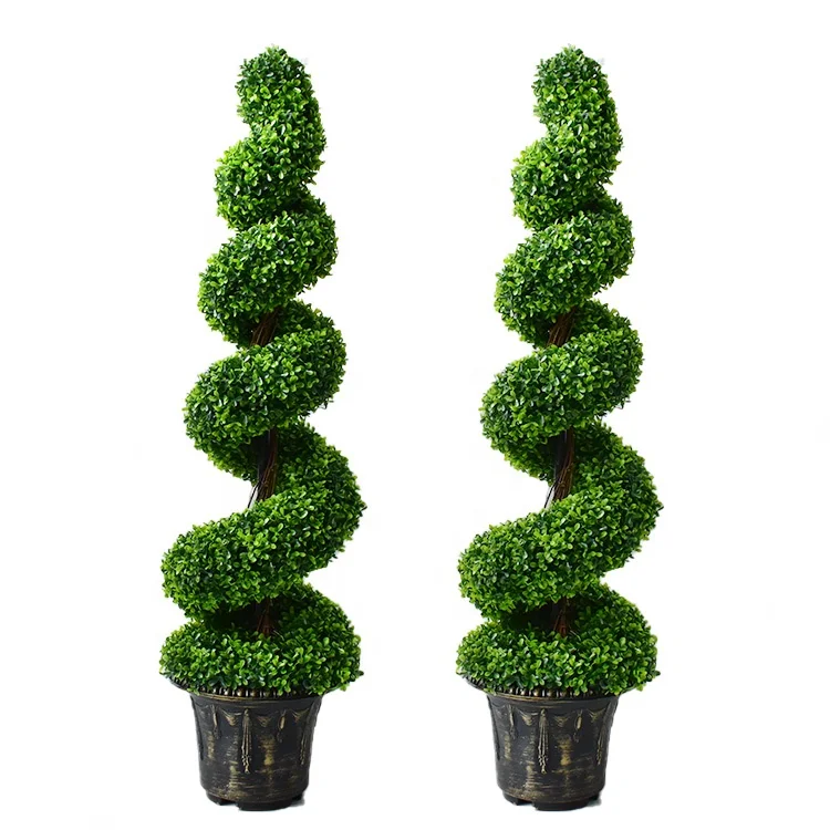 

4 feet lively Artificial boxwood cypress tree plants Bonsai cedar topiary christmas spiral tree for outdoor